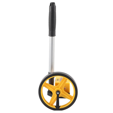 Aramox Telescopic Handle Distance Meter Measuring Wheel Folding Mini Portable with thick anti-skid wheel for surveying.