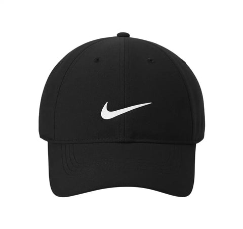 Black Classic Fit Hat With Moisture Wicking Fabric, Low Profile Crown, 100 Percent Polyester, Contrast Underbill, Front View
