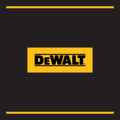 DEWALT logo on a black background