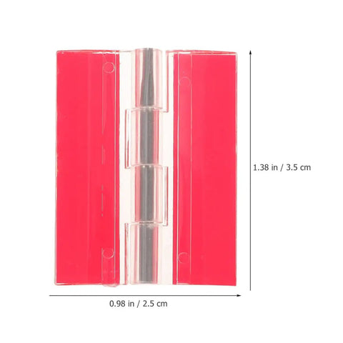 5 Pack Acrylic Self Adhesive Hinges 25x35mm shown vertically against a white background with dimensions indicated