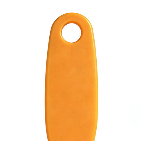 Front view of an orange scraper from Wall Repair Paste Quick Dry Putty Adhesive With Scraper DIY Fix Kit For Drywall Plaster Ceiling Doors Windows