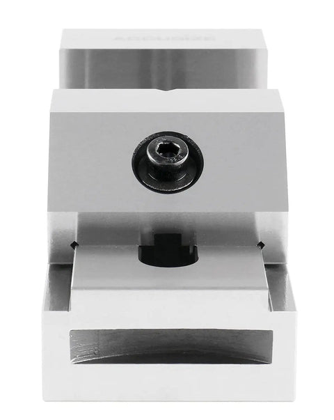 3 Inch Precision Screwless Vise Hardened Jaw With Ultra Accurate 0.0002 Inch Tolerance, Heavy Duty Clamp for Milling and Machining, Wide 0 to 3.94 Inch Jaw Opening, Built Tough for Long Lasting Precision. front view