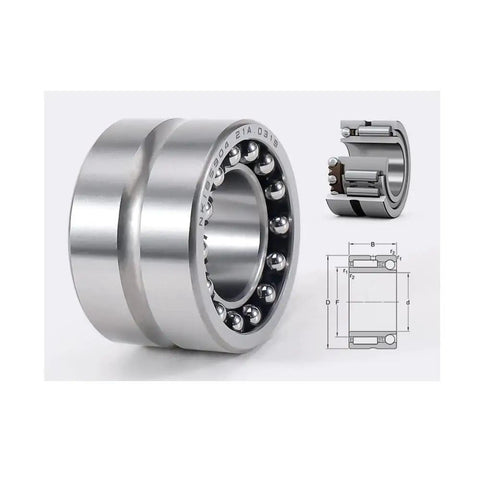 Double Row Needle Roller Bearing Kit Angular Contact Design Precision Pressed Steel Built Different For High Loads Featuring Tight Seals To Resist Wear And Tear On Machinery Using 65x90x38mm To Provide Reliability And Today. 65x90x38mm bearing cutaway