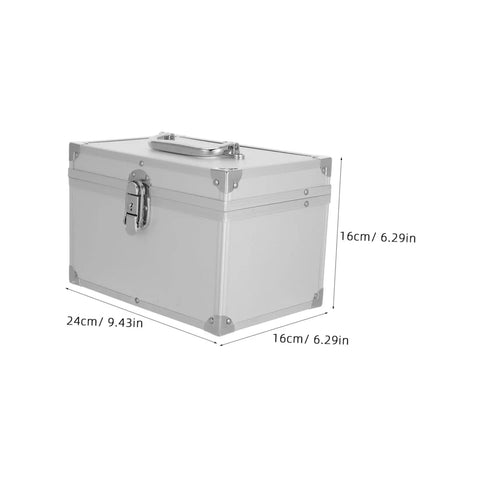 Portable Aluminum Tool Box With Double Layer Design And Ergonomic Handle A Workhorse Storage Case For Documents And Valuables In Outdoor Field Ops Lockable And Impact Resistant with dimensions