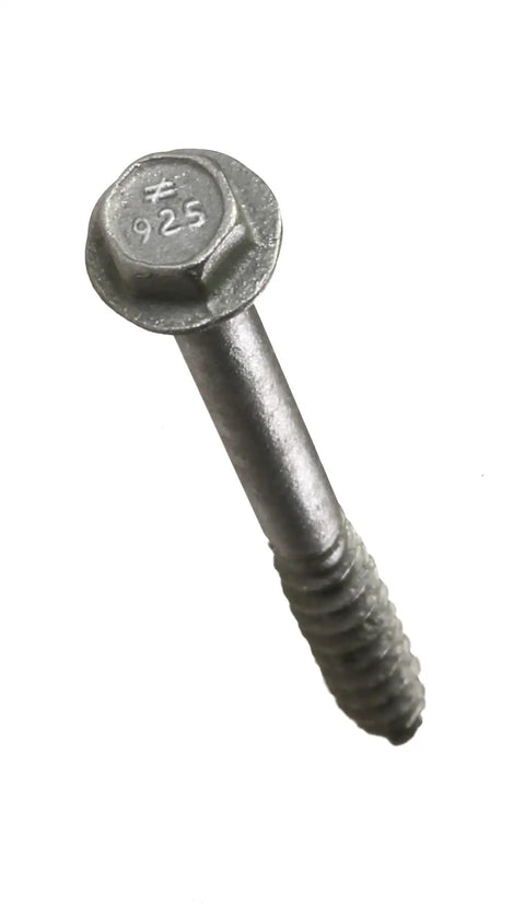 No. 10 Strong Drive SD Connector Screws 2-1/2 Inch With Quarter Inch Hex Head Pro Grade Heavy Duty Galvanized Coating Includes Hex Bit Nail Replacement For Construction And Home Improvement Box Of Five Hundred close-up