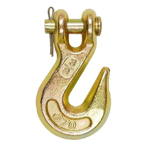 Hella Tough Grade 70 Cargo Chain Binders With Clevis Grab Hooks 3 8 Inch By 10 Feet 2 Pack 6600 Pound Working Load Limit hook detail close-up