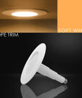 Retrofit LED Recessed Lighting Kit 12 Pack Five To Six Inch Can Lights 12 Watt To Sixty Watt Equivalent Soft White 2700K 800 Lumens Dimmable Damp Rated Bevel Trim