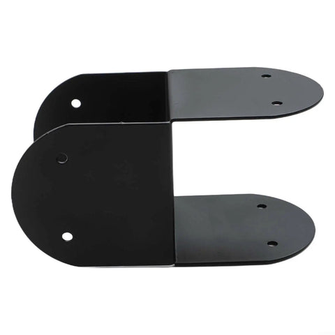 Heavy Duty Black Steel Post Cap Bracket For 4x4 Wood Posts, side view showing robust design for securing beams.
