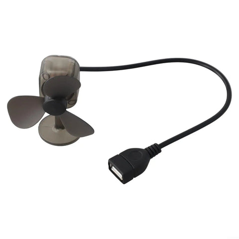 Portable Wind Turbine Generator For Camping And Hiking Mini Wind Power Charger with USB Output shown with cable connection.