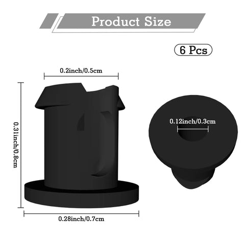 Kohler Engine Linkage Retaining Bushing Replacement 2515808S 25 158 08 S 6 Pack Black Aftermarket Durable Part For A Smooth No Fuss Motion In Small Engine Systems, size chart