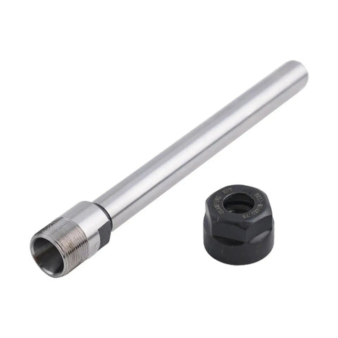 Pro Level High Hardness Straight Shank Collet Chuck Set With Precision Threading For Mill Lathes And Machine Tools Handles Tough Cuts And Brings Rock Solid Industrial Performance Daily, featuring stainless steel body and black collet nut.