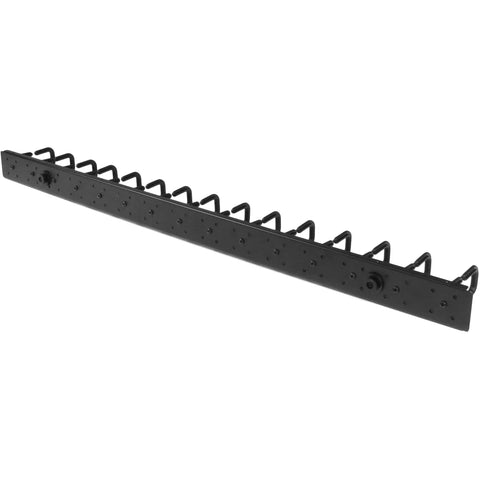 Two Pack Vertical Cable Management For 19 Inch Racks, 20U Plus, D Ring Hook Organizers, black metal panel with hooks