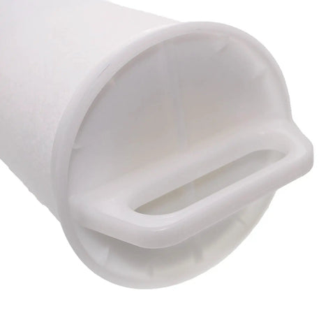 Close-up of end cap of 5 Micron Depth Filter Cartridge For Real Tough Sediment Filtration Fits BBC 150 D5 And BBH 150 Housings