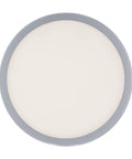 Top view of Geos 10 Inch LED Round Low Profile Flush Mount Ceiling Light 3000K Warm White Titanium Finish With Edge Lit Frosted Diffuser