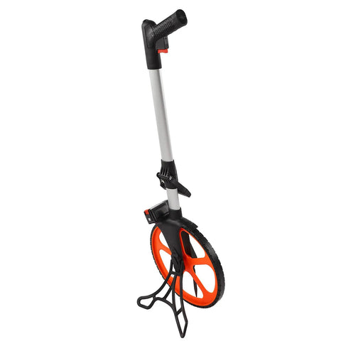 Hand Measuring Wheel 0-9999.9ft Solid Distance Measuring Device for with ergonomic grip and sturdy design.