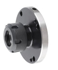 ER32 Collet Fixture D100 Tooling Plate For CNC Lathe And Milling Machines 100 Millimeter Diameter Flange Heavy Duty Carbon Steel Machining Accessory For Router And Mill Backplate Mounting, side view