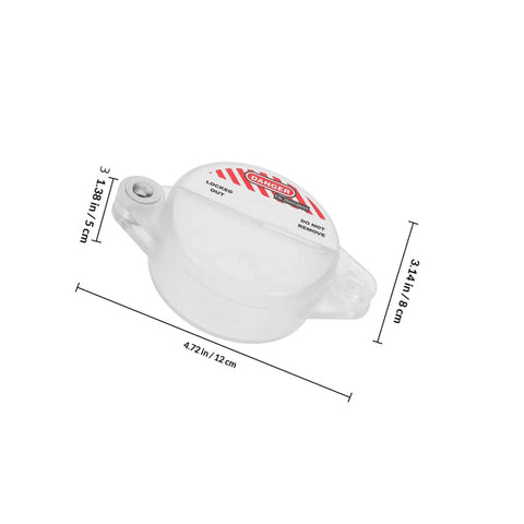 Heavy Duty Gate Valve Lockout Device For Water Spigot Security Features Transparent Window Snap Cover 3.14x4.72 inches