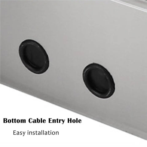 Stainless Steel Wall Mount Electrical Junction Box Enclosure For Electronics And Wiring, Heavy Duty Project Box 24 X 32 X 6 Inch, bottom cable entry holes