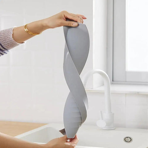 Silicone Sink Splash Guard Baffle For Splash-Proof Protection Heightening Countertop Edge Guard Light Grey Kitchen Accessory