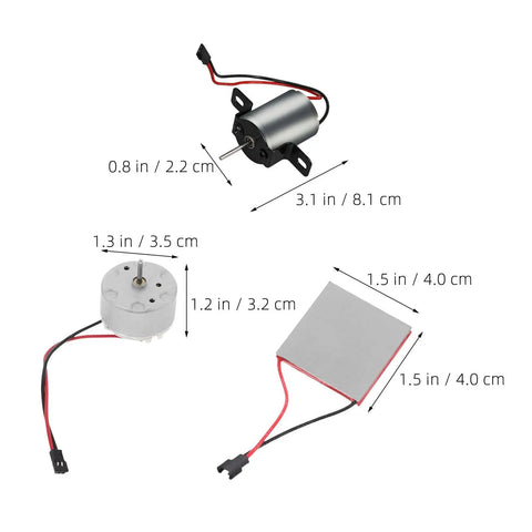 Tool-Free Fireplace Fan Repair Kit With Thermoelectric Generator And Replacement Motor For Electric Fireplaces, Easy Install, Heat Powered Hearth Fan Parts, Multi-Function, Quiet, Energy-Saving DIY Upgrade, 3 parts