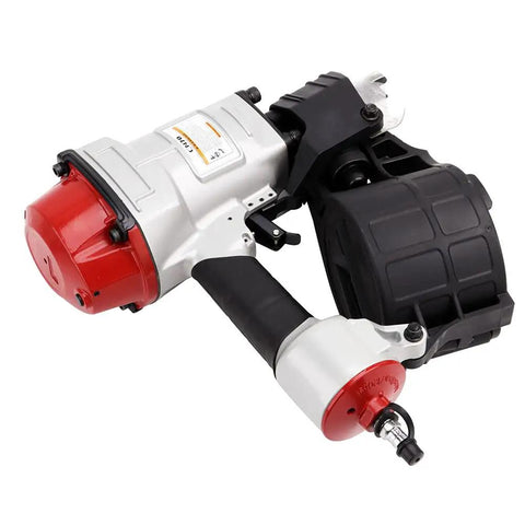 Pro-Grade Pneumatic Roofing Nailer 15 Degree Coil Nailer with aluminum body and side-load magazine