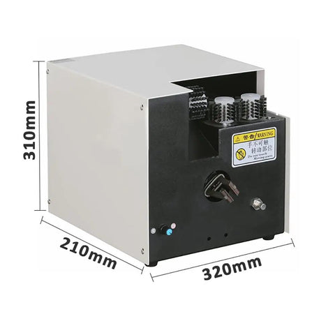 Auto Wire Twisting Machine Braid Brushing Tool Adjustable 60Mm Separation Cable Shield Stripper Peeling Cutting Device Electric Pneumatic High Speed Professional For Auto Repair And Industrial Use, side view with measurements.