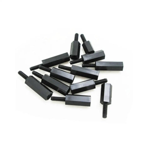 300 Pack Black Nylon Hex Standoff Spacer Nuts Kit For Screws Insulation Non Conductive High Temp Resistance Ideal For Home Electronics And Comm Gear Projects, black hex spacers