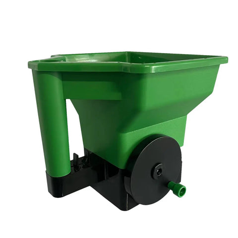 Hand Crank Lawn Spreader For Easy Fertilizer Distribution In Small Yards With Lightweight Build And Ergonomic Handle Garden Dispersal Tool