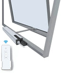 Plug And Play Automatic Electric Window Opener Motor With Chain Actuator, remote control, showcasing adjustable window position