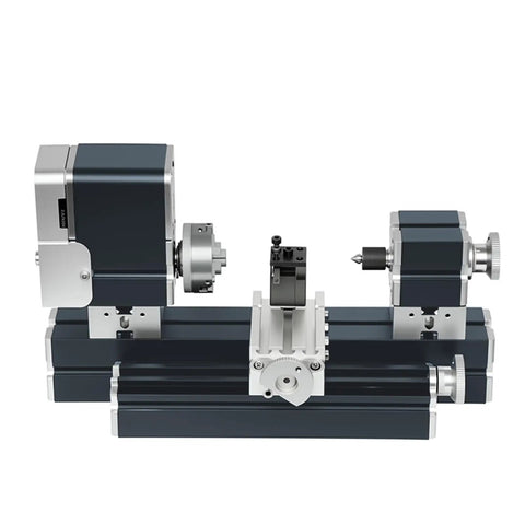 Zhrui 36W Mini Metal Lathe 50mm Center Height High Speed Up To 20000 Rpm Versatile DIY Milling Machine side view image