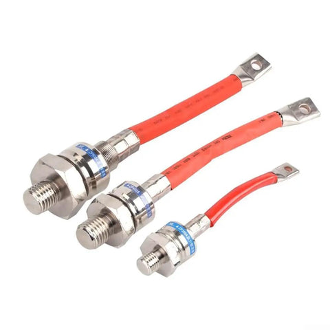 Heavy Duty High Stud Diode ZP300A 200A Silicon Welding Generator Supply mounted with red cables for reliable power connection.