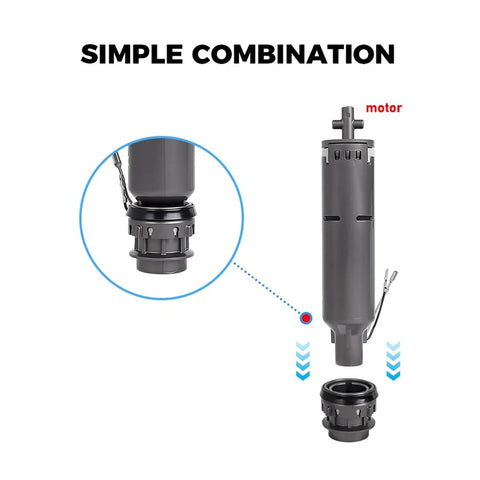 Premium Plastic Motor Bearing For Vacuum Cleaner Head Replacements Compatible With Stick Vacuum Models Direct Drive Soft Rollers close-up view of motor and coupling.