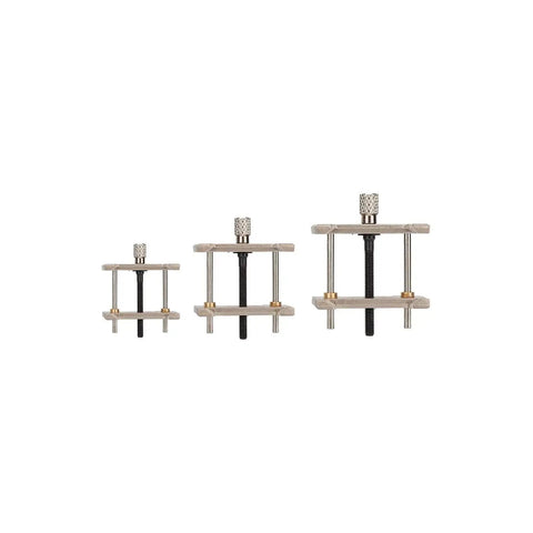 Watch Movement Holder Set Three Piece Metal Base for Repairing Tools, durable rust-resistant, varying sizes for watchmaker use