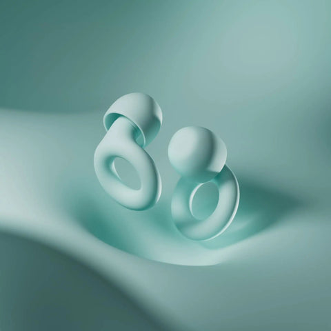 Reusable Silicone Ear Plugs For Snagging Shut Eye And Stress Relieving Road Trips Delivering Real 24Db Noise Reduction displayed on a smooth background.