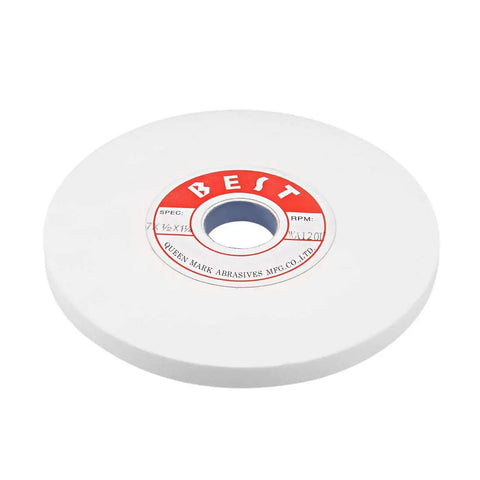 7-Inch Bench Grinding Wheel With White Aluminum Oxide WA 120 Grit For Surface Grinding, High Hardness Corundum Wheel For Precision Metalworking, Durable And Low-Wear Abrasive Tool