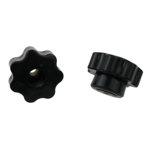 M6 x 32mm Female Thread Star Knob Clamp Nut Plastic T Track Knobs Black 8 Pack Durable Brass Core, Smooth Grip, Anti Aging