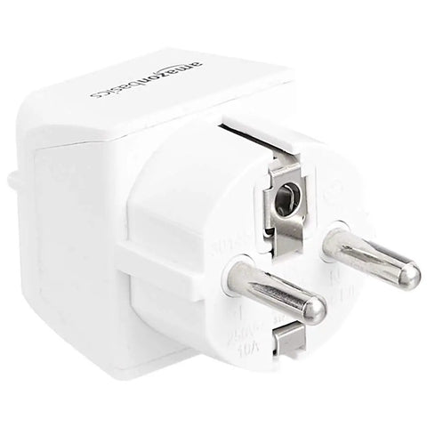 Three Pack Must Have Type E F Travel Plug Adapter US To Europe 2 In 1 Power Adapter for France Germany Greece Hungary Iceland Netherlands