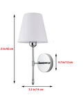 Battery Operated Wall Sconce Set, 2 Pack, Remote Controlled Dimmable Color Temperature LED Lights, showing dimensions, side view