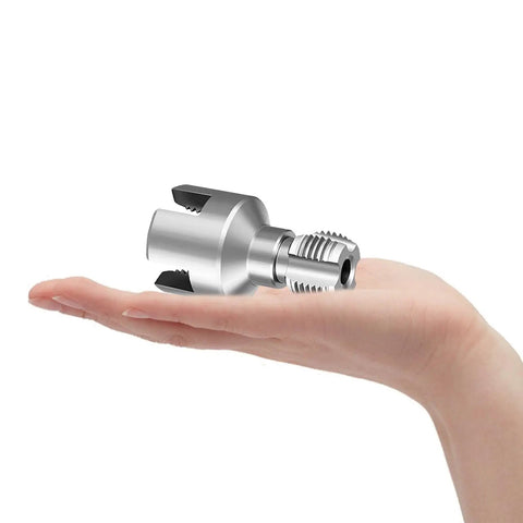 Dual Function PVC Pipe Threading Tool Kit For Internal And External Threads, DIY Friendly, Fits Half Inch And Three Quarter Inch PVC Tubing, Carbon Steel Construction For Precise Plumbing Threading, handheld metal threading head