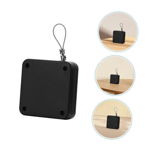 Auto Close Door Closer Kit Quiet Self Closing Cabinet And Room Doors with Easy No Drill Stick On Adhesive Mount shown on table