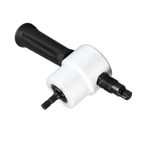 Rotatable 360 Degree Sheet Metal Cutter Nibbler Drill Attachment for burr free edges and slick metal cuts