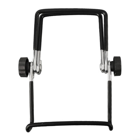 Two Pack Foldable Solar Panel Stands With Adjustable Tilt Mounts, black metal bracket for 130x90 mm panels, folded view.