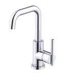 Chrome Bathroom Sink Faucet With Single Handle Side Lever One Hole Installation Durable Brass Construction Metal Touch Down Drain Sleek Arch Spout For Modern Vanity