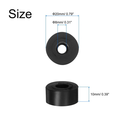 16 Pack Rubber Spacers 20mm OD 8mm ID 10mm Thick Anti Vibration Dampers For Home And Car Dope Vibe Bushings Grommets And Thick Rubber Washers Rust Resistant For Indoor Outdoor Use