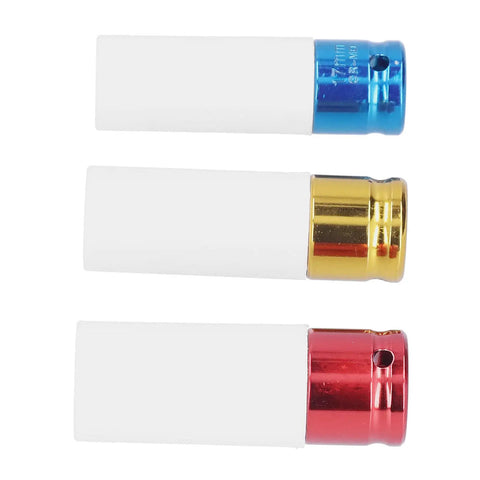 Get The Drop On Tire Changes With This 3Pcs Lug Nut Socket Set Featuring Color Coded Precision Fit In 17mm 19mm And 21mm For Polished Rims Heat Treated C45 Steel, color coded sockets