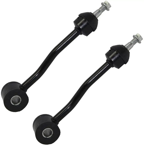 9Pc Front Suspension Kit for 1997-2006 Jeep Wrangler Includes Drag Link, Three Tie Rods, Two Adjusting Sleeves, One Track Bar, and Two Sway Bar Links Replaces Pitman Arm to RH Steering Arm, Built for Tough Trails, two sway bar links shown