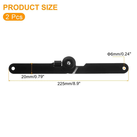 2 Pack Lid Support Hinges Rotatable Folding Lift Up For Furniture Cabinets Chests Jewelry Boxes And Wooden Boxes Durable Iron Construction 8.9 Inches Long 0.79 Inches Wide Easy Install