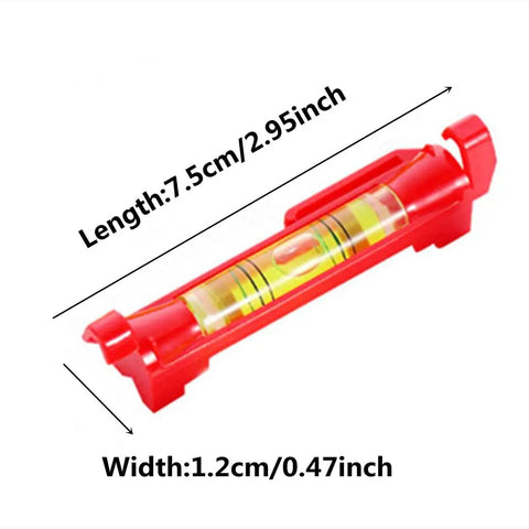 Precision Hanging Bubble Line Level Toolkit Packed With Six Red String Spirit Levels For Spot On Construction Layouts And Built Tough Job Site Accuracy, red acrylic level 7.5cm length.
