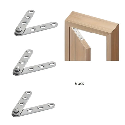 Six Pack 360 Degree Hidden Hinges For Cabinets Drawers Doors And Windows Durable Hardware Kit with three metal hinges and frame