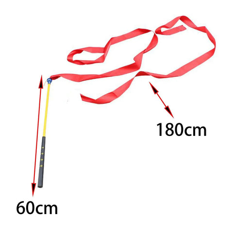 Golf Swing Trainer Stick With Comfortable Grip And Ribbon For Gesture Correction And Warm Up Practice, 60cm stick, 180cm ribbon